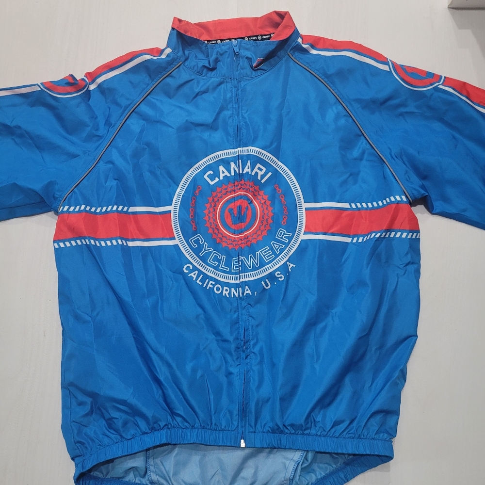 Canari Men's Lightweight Cycling Jacket red/white/blue  XL